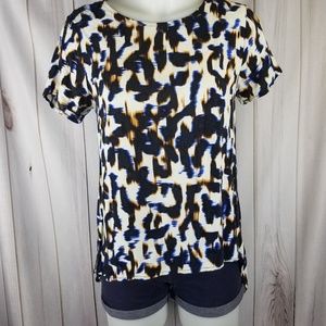 Lily White Rayon Asymetrical Hi Lo Hem Small Tunic
